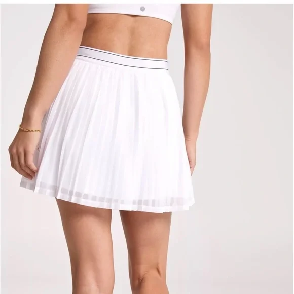 CALIA by Carrie Underwood White Mesh Pleated Tennis or Pickleball Skirt XS - Picture 6 of 8